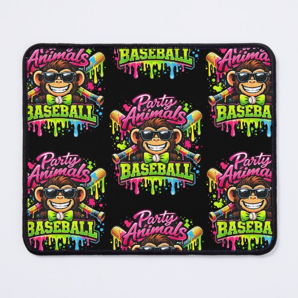Item preview, Party Animals Baseball Monkey Wearing Banana Hat & Sunglasses Paint Dripping designed and sold by RDGNR.