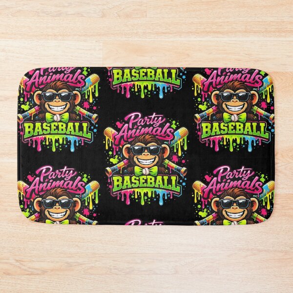 Item preview, Party Animals Baseball Monkey Wearing Banana Hat & Sunglasses Paint Dripping designed and sold by RDGNR.