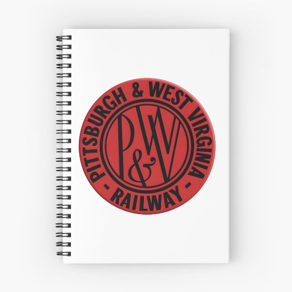 Item preview, Vintage Pittsburgh and West Virginia Railway Red Roundel Logo with Monogram designed and sold by CharlieDesings.