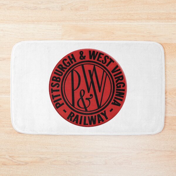 Item preview, Vintage Pittsburgh and West Virginia Railway Red Roundel Logo with Monogram designed and sold by CharlieDesings.
