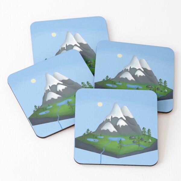 Item preview, Isometric mountains (morning) designed and sold by Bluemountains1.