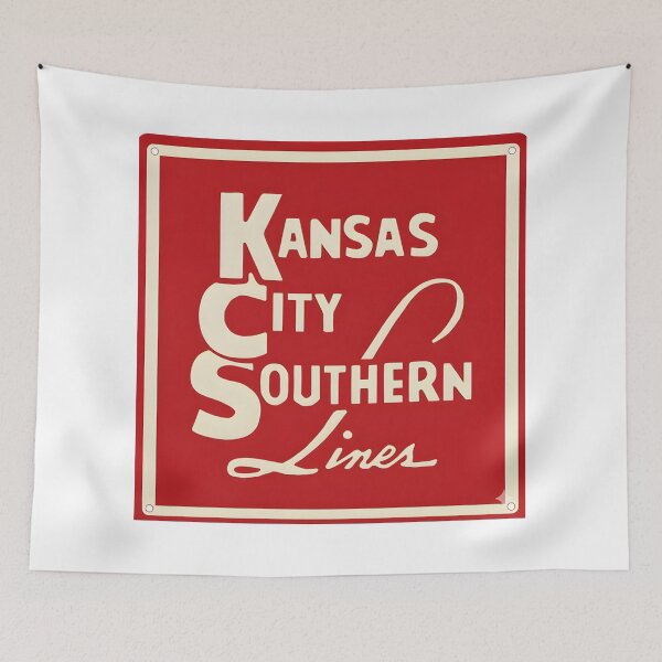 Item preview, Vintage Kansas City Southern Lines Red Square Railroad Logo designed and sold by CharlieDesings.