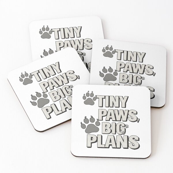Item preview, Tiny Paws Big Plans – Cute Dog or Cat Lover Paw Print Design designed and sold by TestudoDesign.