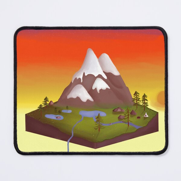 Item preview, Isometric mountains (Evening) designed and sold by Bluemountains1.