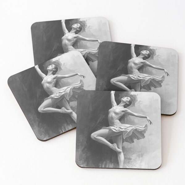 Item preview, Ballet Dancer Art – Elegant Black and White Dance Illustration designed and sold by MarselArt.
