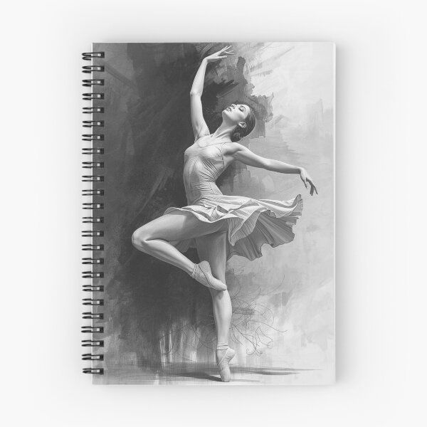 Item preview, Ballet Dancer Art – Elegant Black and White Dance Illustration designed and sold by MarselArt.