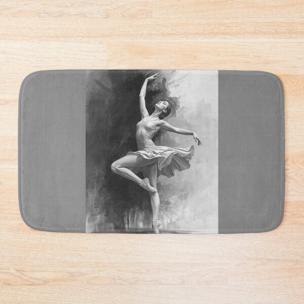 Item preview, Ballet Dancer Art – Elegant Black and White Dance Illustration designed and sold by MarselArt.