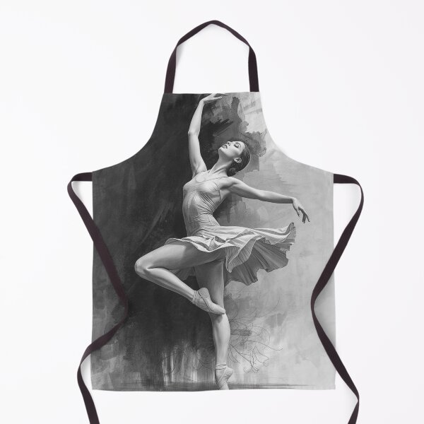 Item preview, Ballet Dancer Art – Elegant Black and White Dance Illustration designed and sold by MarselArt.