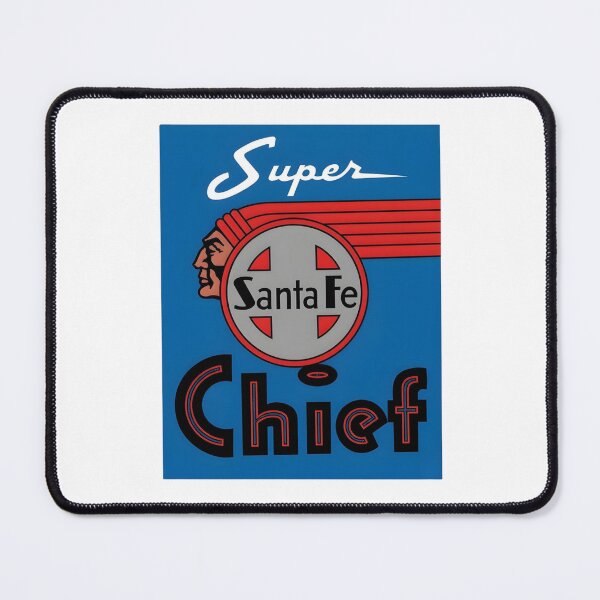 Item preview, Vintage Santa Fe Super Chief Railroad Poster with Native American Emblem designed and sold by CharlieDesings.