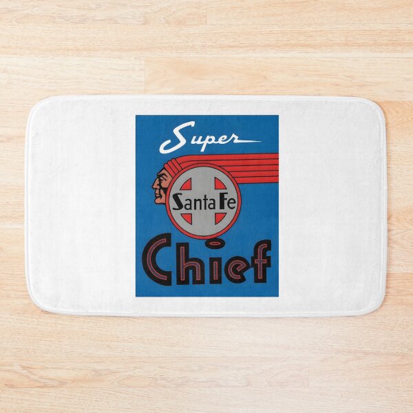Item preview, Vintage Santa Fe Super Chief Railroad Poster with Native American Emblem designed and sold by CharlieDesings.
