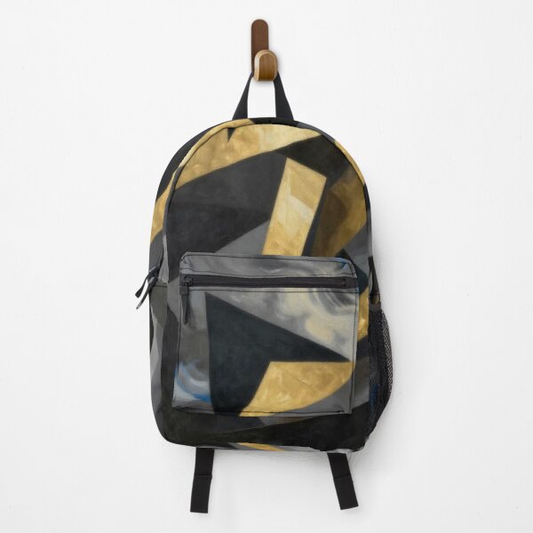 Item preview, Geometric Fusion Art – Abstract Shapes in Gold, Blue & Black designed and sold by FotoworldEdel.