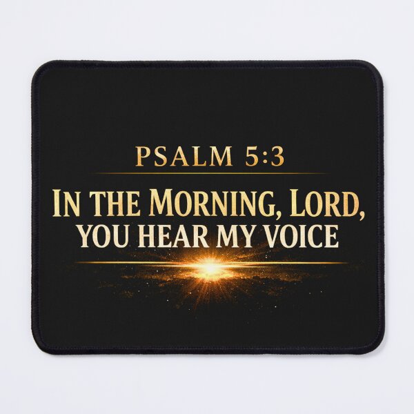 Item preview, Psalm 5:3 In the Morning Lord You Hear My Voice Christian Shirt Faith Scripture Tee designed and sold by Dexters Inspiring Creations.