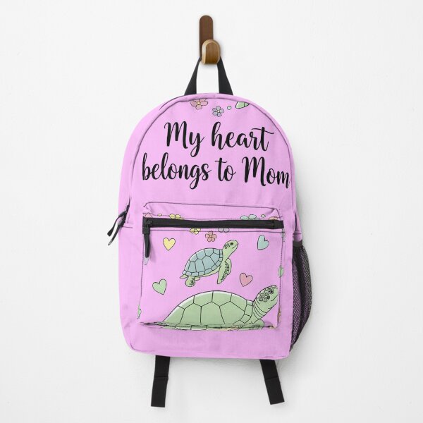 Item preview, My Heart Belongs to Mom – Sea Turtle Mom and Baby in Floral Heart designed and sold by Sea Gem.