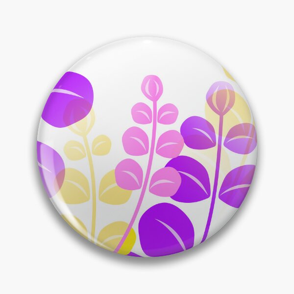 Item preview, Retro 60's 70's Tropical Leaf Pattern in Purple, Pink and Yellow designed and sold by MellowCat.