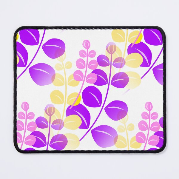 Item preview, Retro 60's 70's Tropical Leaf Pattern in Purple, Pink and Yellow designed and sold by MellowCat.