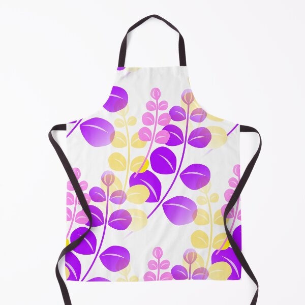 Item preview, Retro 60's 70's Tropical Leaf Pattern in Purple, Pink and Yellow designed and sold by MellowCat.