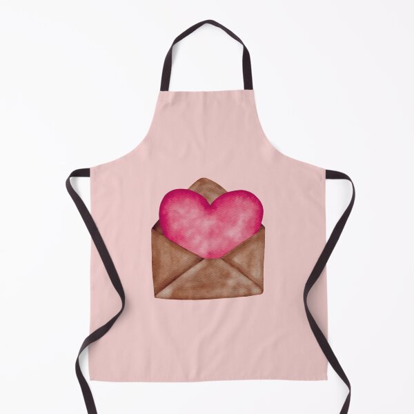 Item preview, Watercolor Love Letter – Romantic Pink Heart in Kraft Paper Envelope designed and sold by Artsy Corner.