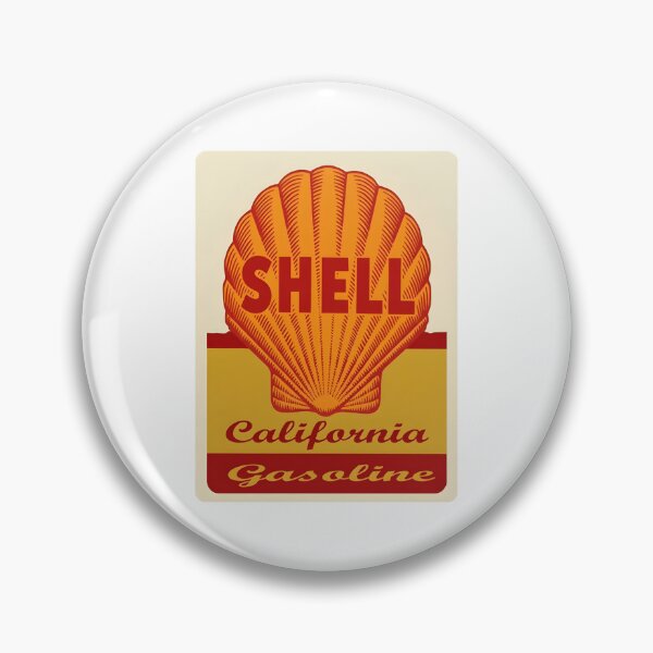 Item preview, Vintage Shell California Gasoline Retro Sign with Iconic Scallop Shell Logo designed and sold by CharlieDesings.