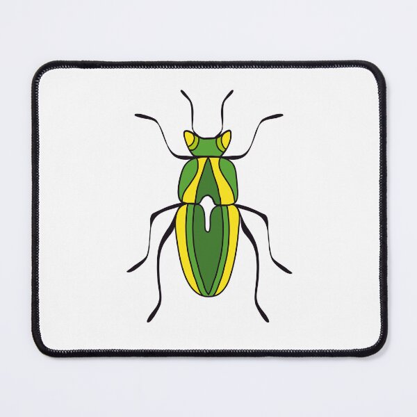 Item preview, Beetle II Minimalist Green Bug Handdrawn Line Drawing  designed and sold by SWSandraWechner.