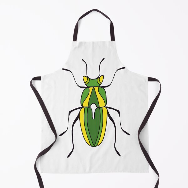 Item preview, Beetle II Minimalist Green Bug Handdrawn Line Drawing designed and sold by SWSandraWechner.