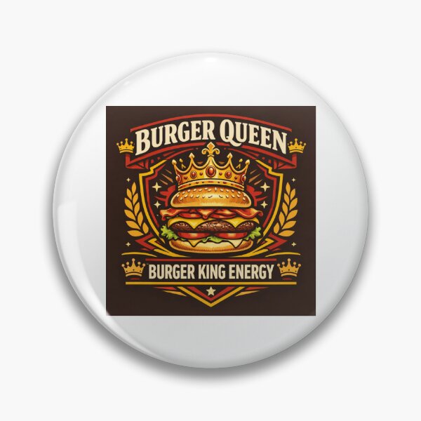 Item preview, Burger Queen Energy – Funny Fast Food Parody Burger Humor Design designed and sold by rushaib.