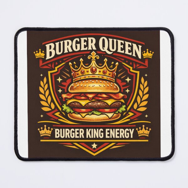 Item preview, Burger Queen Energy – Funny Fast Food Parody Burger Humor Design designed and sold by rushaib.