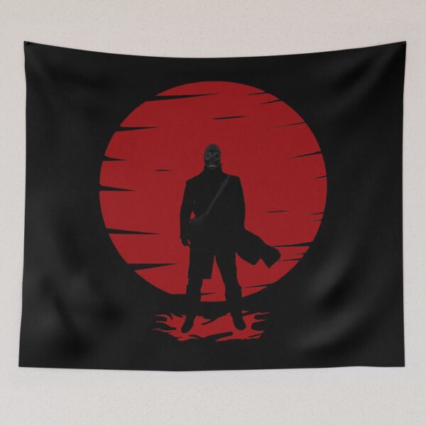 Item preview, Post apocalyptic masked vigilante red sun  designed and sold by Tagalikha.