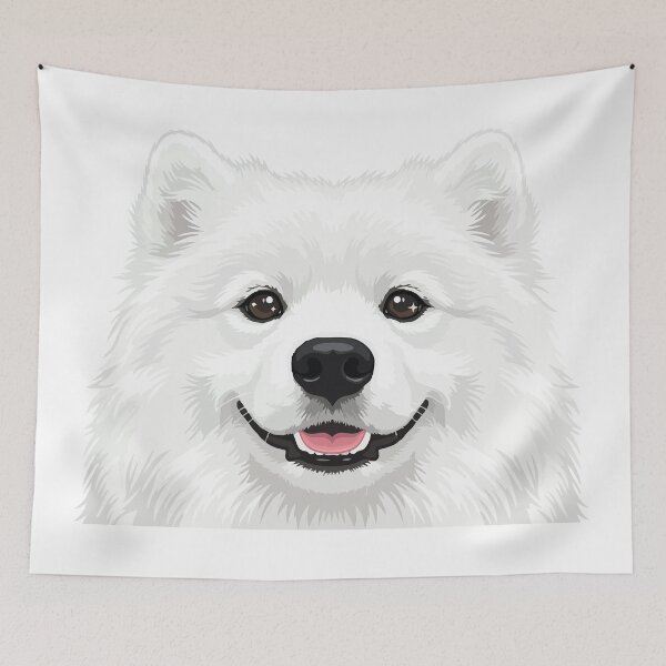 Item preview, Always Smiling Happy Samoyed Face Aesthetic designed and sold by Petzzz.