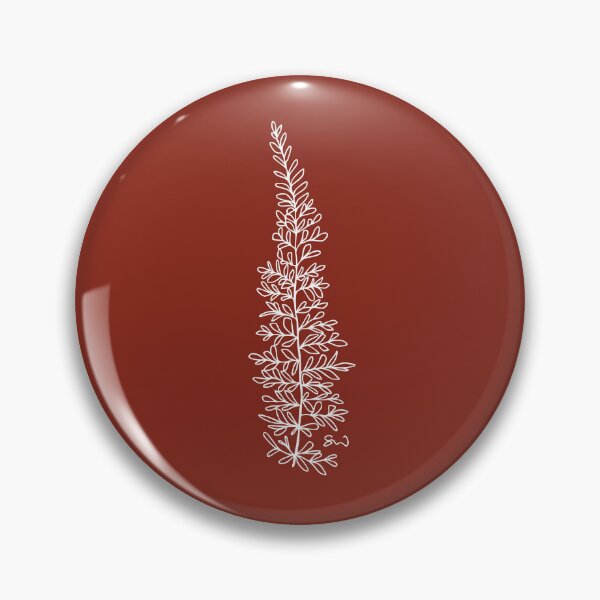 Item preview, Fern Minimalist Aesthetic Line Drawing Rust Red designed and sold by SWSandraWechner.