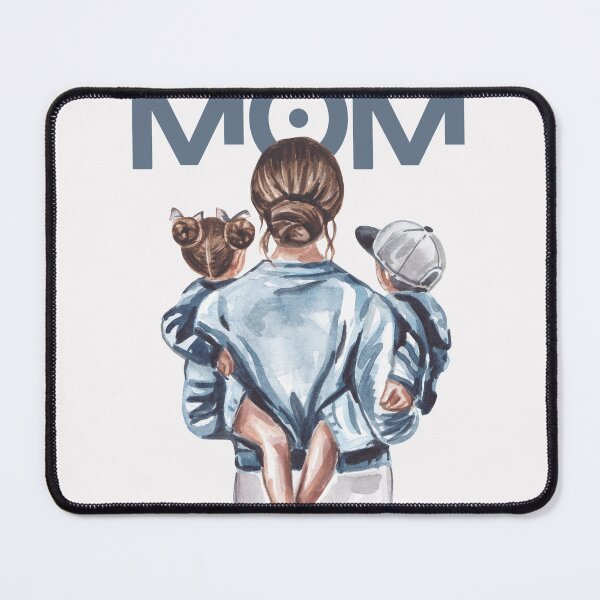 Item preview, Super Mom – Loving Mother with Kids Illustration designed and sold by DB-Studio.