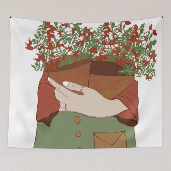 Item preview, Female hands holding flowers in pots.Garden illustration.Spring. designed and sold by TaniaArtDesign.