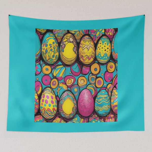 Item preview, Vibrant Pop Art Easter Eggs Explosion designed and sold by Artisticanvas.