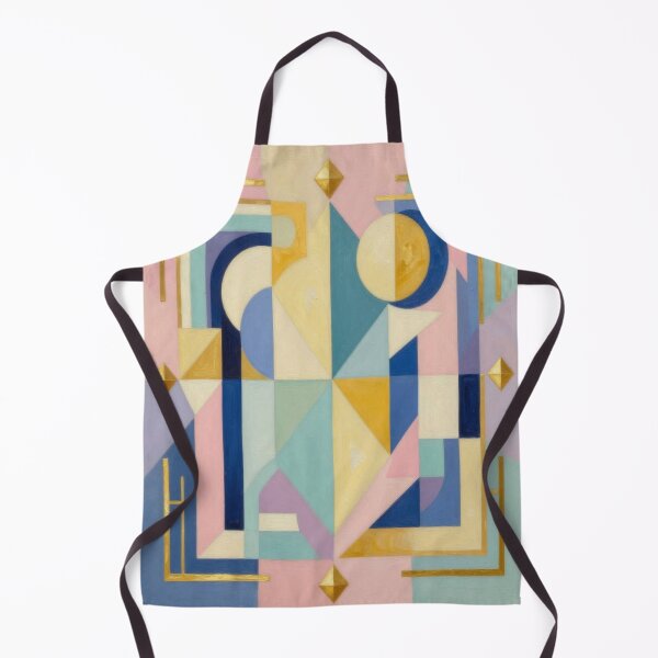 Artikelvorschau, Geometric Pastel Gold Art – Modern Abstract Shapes in Soft Tones and Elegant Golden Accents entworfen und verkauft von FotoworldEdel.