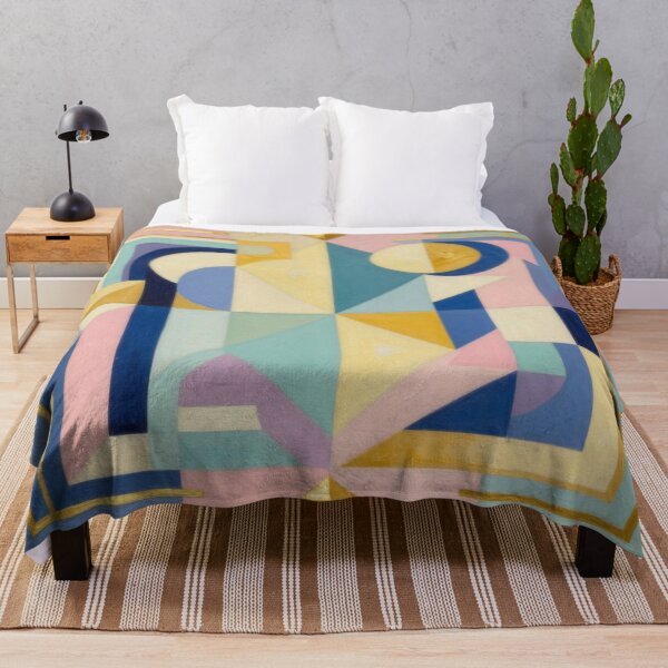 Artikelvorschau, Geometric Pastel Gold Art – Modern Abstract Shapes in Soft Tones and Elegant Golden Accents entworfen und verkauft von FotoworldEdel.