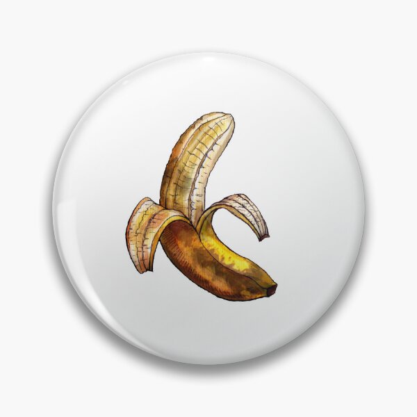Item preview, Peeled Bruised Banana Illustration designed and sold by AquarellChill.