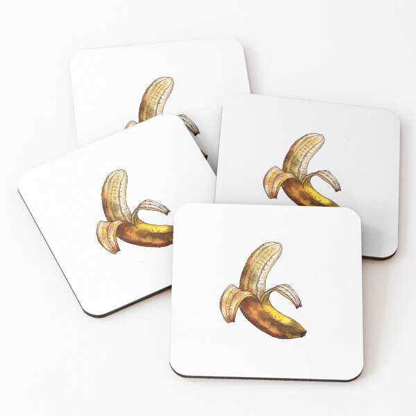Item preview, Peeled Bruised Banana Illustration designed and sold by AquarellChill.