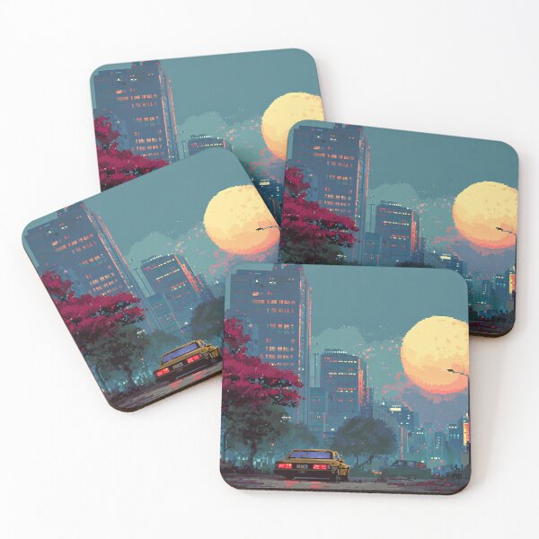 Item preview, Taxi Retro Pixel Art 8Bit Illustration Aesthetic Landscapes  designed and sold by ART ATTACK ZONE.