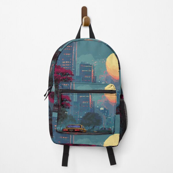 Item preview, Taxi Retro Pixel Art 8Bit Illustration Aesthetic Landscapes designed and sold by ART ATTACK ZONE.