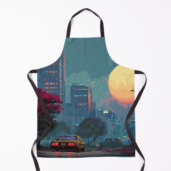 Item preview, Taxi Retro Pixel Art 8Bit Illustration Aesthetic Landscapes designed and sold by ART ATTACK ZONE.