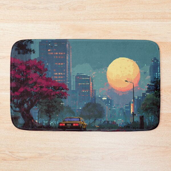 Item preview, Taxi Retro Pixel Art 8Bit Illustration Aesthetic Landscapes  designed and sold by ART ATTACK ZONE.