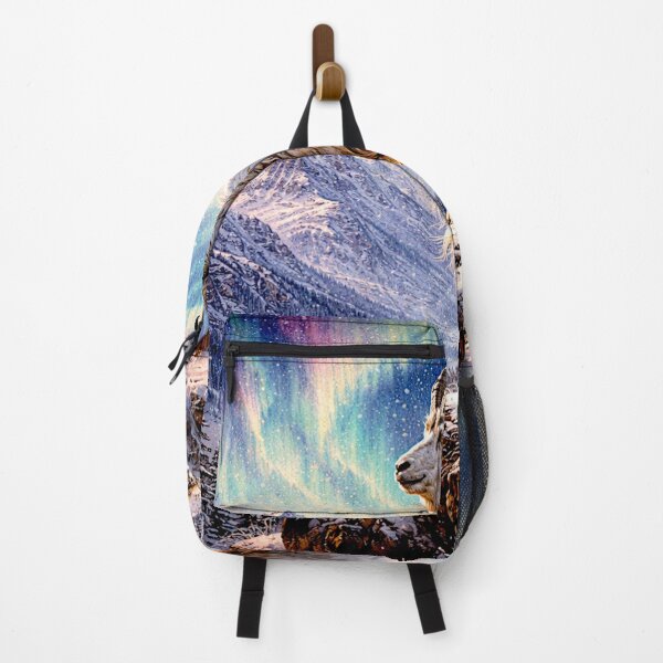 Item preview, Aurora Over Frozen Peaks with Mountain Goat #1 designed and sold by Helios Be. Lavsh.