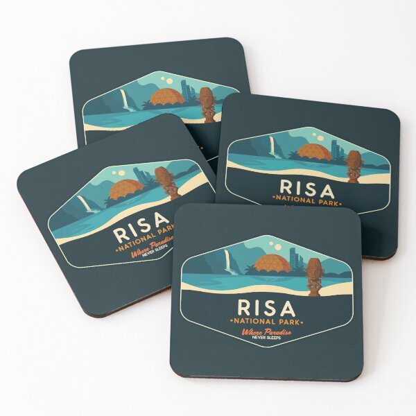 Item preview, Risa Paradise Retro Sci-Fi Travel Badge designed and sold by magrodanny.