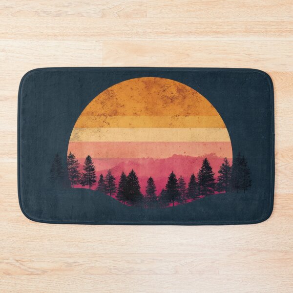 Item preview, Sun sets behind trees with colors designed and sold by anytka.