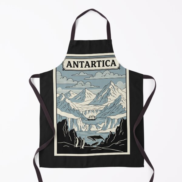 Item preview, Vintage Antarctica Travel Poster Retro Polar Landscape Art designed and sold by Cipher & Soul.