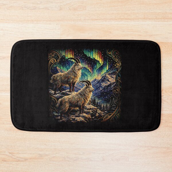 Item preview, Aurora Over Frozen Peaks with Mountain Goat #3 designed and sold by Helios Be. Lavsh.