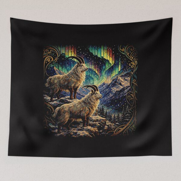 Item preview, Aurora Over Frozen Peaks with Mountain Goat #3 designed and sold by Helios Be. Lavsh.