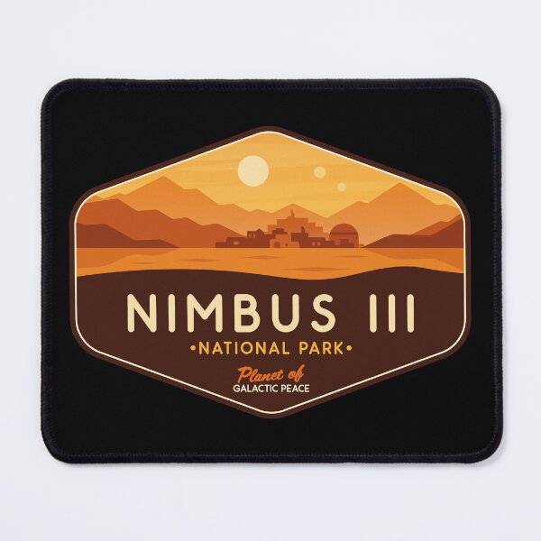 Item preview, Nimbus III Peace World Retro Sci-Fi Badge designed and sold by magrodanny.