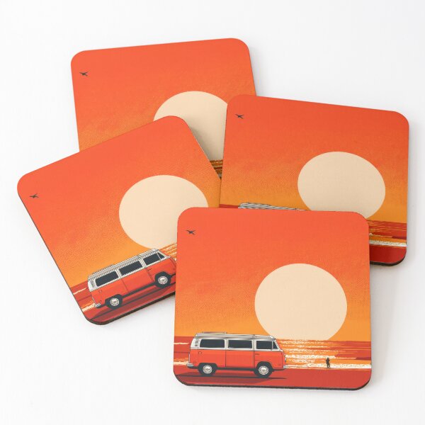 Item preview, Beach sunset with van boards designed and sold by anytka.