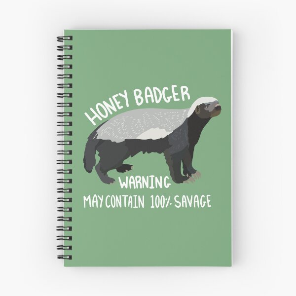 Item preview, H is for Honey Badger,Honey Badger Illustration – Fierce Wildlife Art for Animal and Nature Lovers designed and sold by PrettylittlepastelUk.