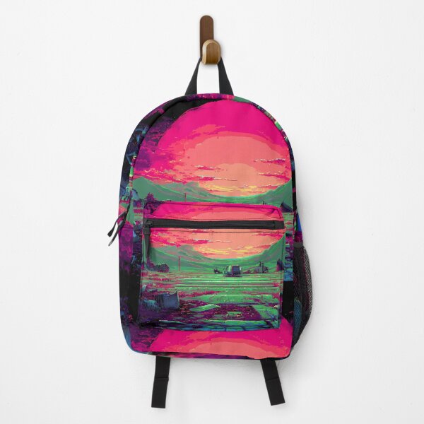 Item preview, Neon Retro Pixel Art 8Bit Illustration Aesthetic Landscapes designed and sold by ART ATTACK ZONE.